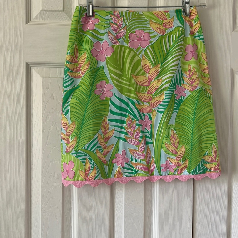 Lily Pulitzer lined cotton skirt